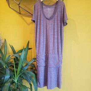 Athleta Odyssey Tee Dress Lavendar Small